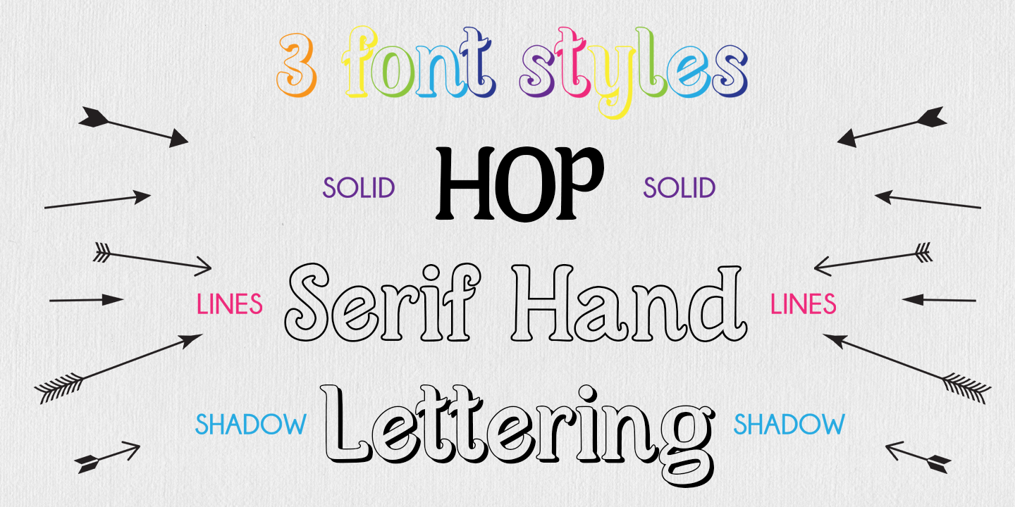 Hop Serif Hand Lettering Lines Font preview